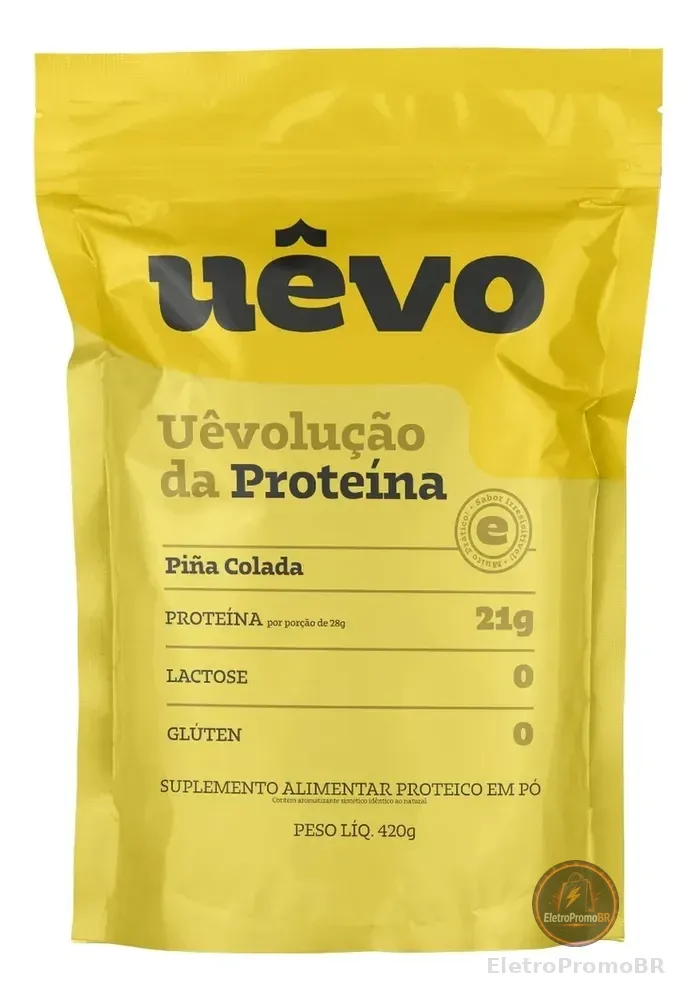 Proteína Uêvo de Ovo Sabor Piña Colada 420g em Pó Sem Lactose