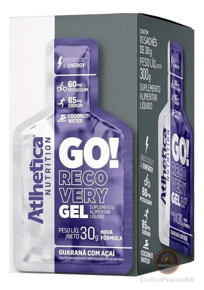 Go! Recovery Gel (display Com 10 Saches De 30g) Guarana Com Acai Sem Sabor