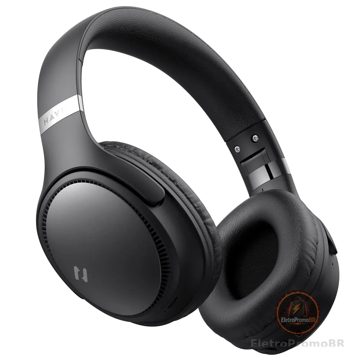 Fone de Ouvido Sem Fio Havit H630bt Bluetooth, Até 55 Horas de Duração da Bateria Preto
