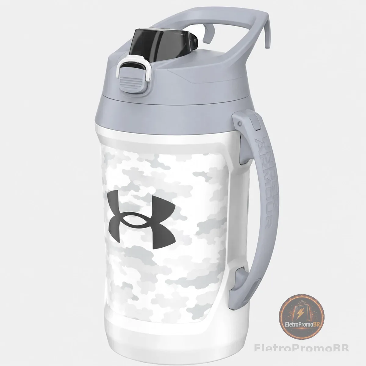 Under Armour Jarro de água esportivo, garrafa de água isolada de 1,8 l com alça, 1,8 litro, gancho de cerca, resistente a vazamentos, beisebol, futebol e mais