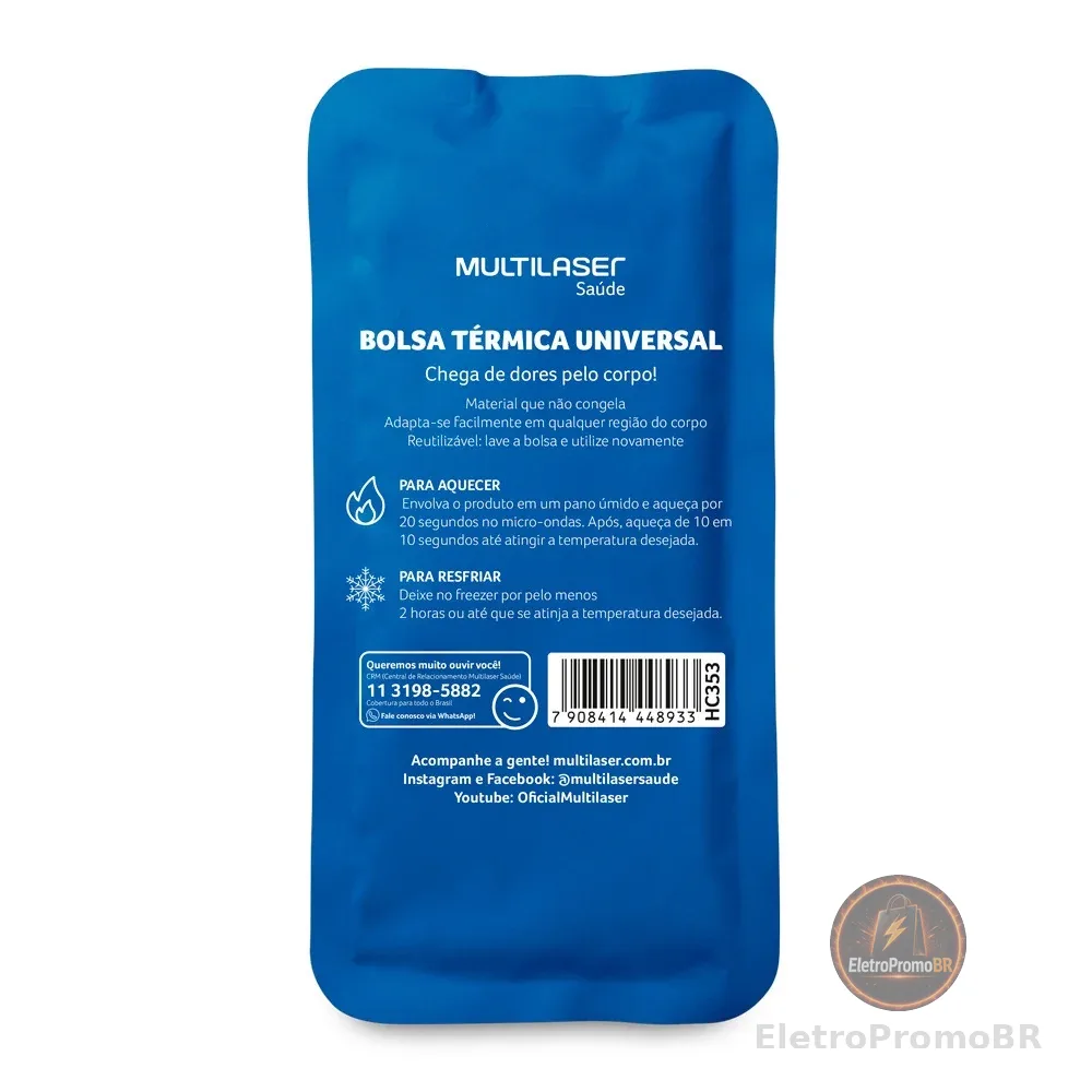 Bolsa Térmica de Gel Azul Multilaser Saúde - HC353