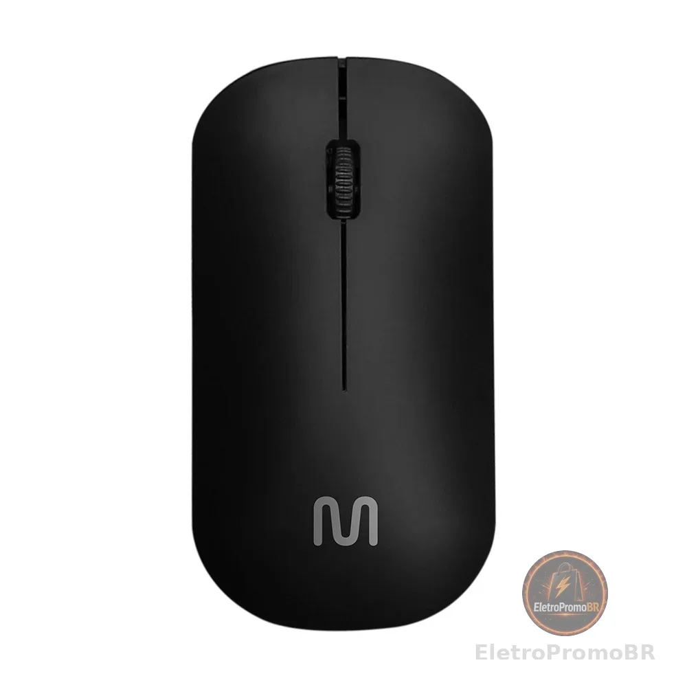 Mouse Sem Fio 2.4GHZ 1200DPI Usb Preto Multi (Multilaser) - MO307