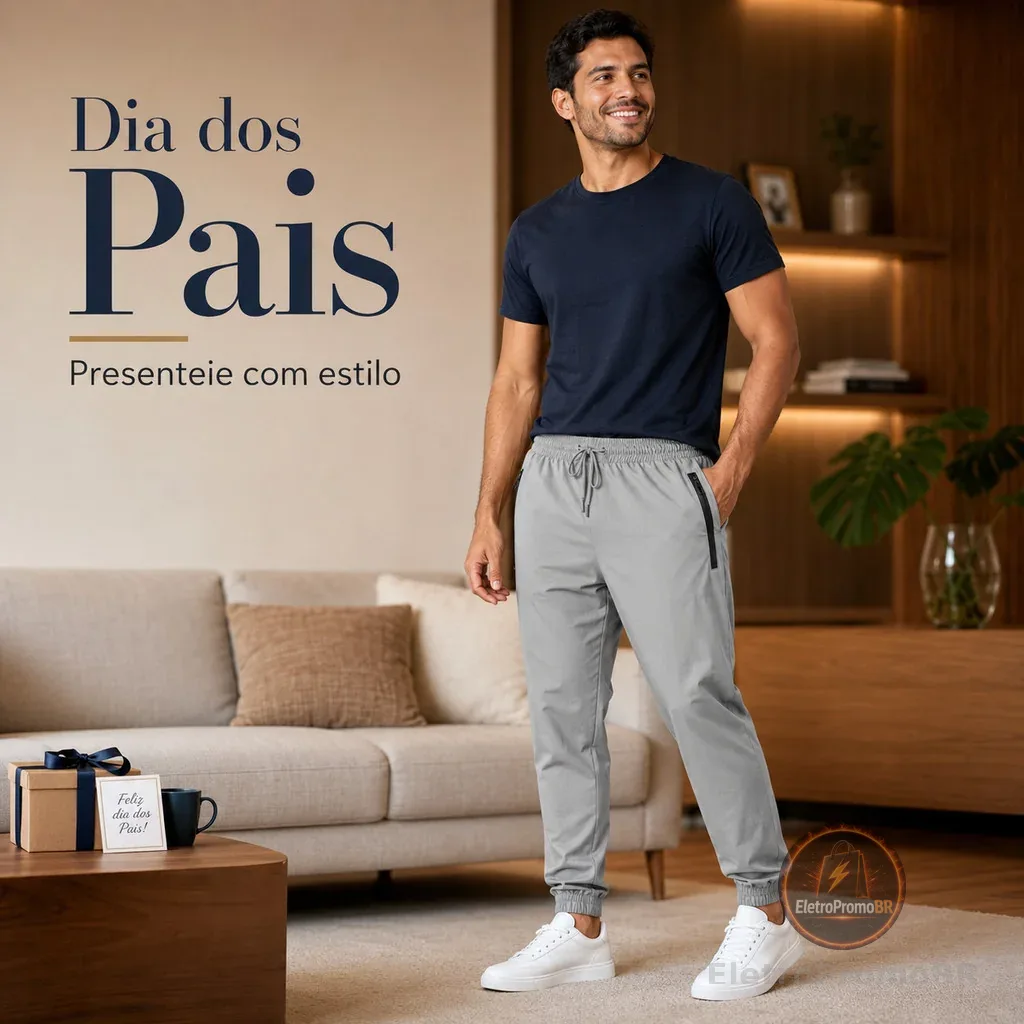Calça Masculina Jogger Com Elastano Academia Esportiva Fitness Slim Dry Fit Leve Praticar Esportes