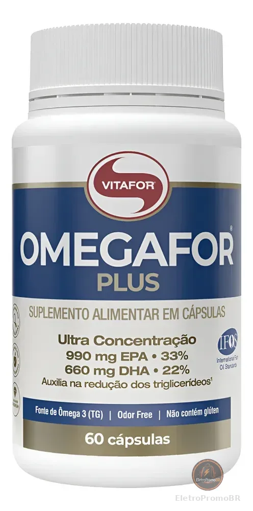 Ômega 3 Vitafor Omegafor Plus 60 Cápsulas Alta Concentração EPA DHA
