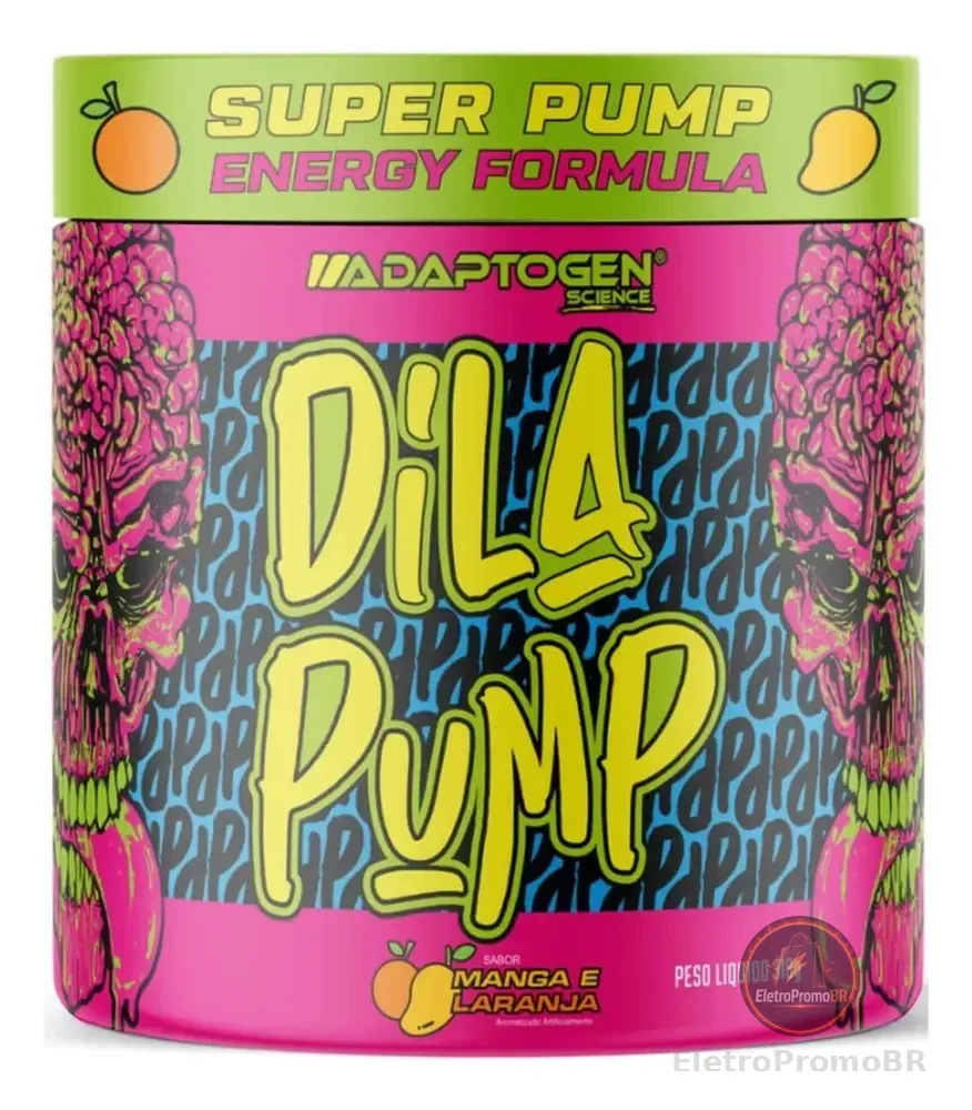 Pré Treino E Vasodilatador C/ Beta Dila Pump 318g Adaptogen Sabor Manga E Laranja