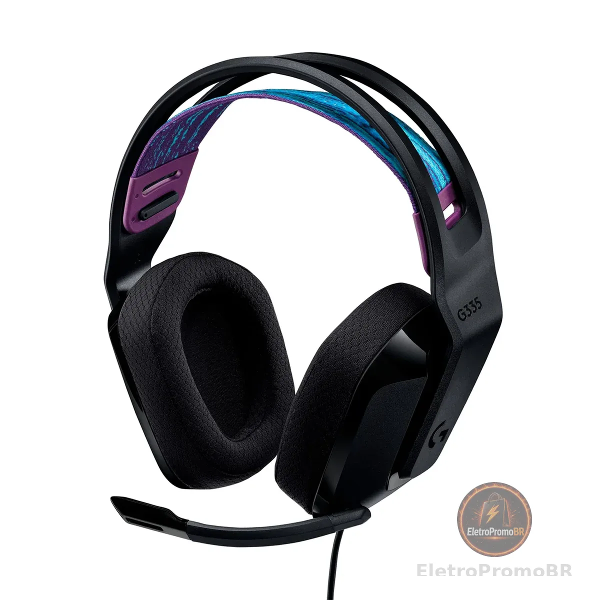 Headset Gamer Logitech G335 com Almofadas com Espuma de Memória, Design Leve e Conexão 3,5mm para PC, PlayStation, Xbox, Nintendo Switch e Mobile - Preto