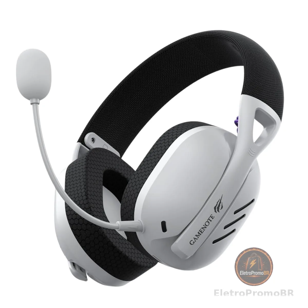 Havit Fone de Ouvido Headset Gamer Fuxi-H3 White Black, Com Fio e Sem Fio, Wireless 2,4GHz, Bluetooth, Cabo USB-C, Cabo 3,5mm. Surround, Baixa Latência, Quad-Mode