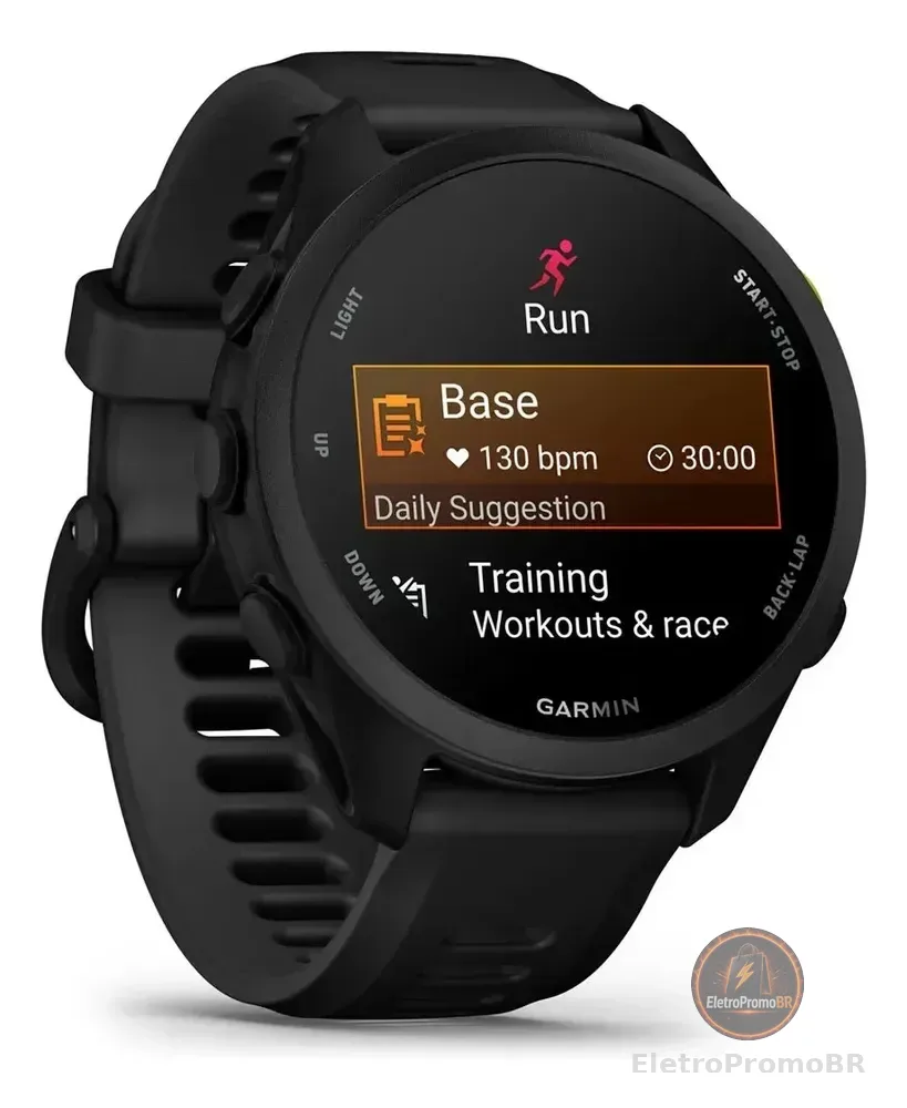 Garmin Relógio Forerunner 70 Preto- 42mm Com Monitor Cardíaco