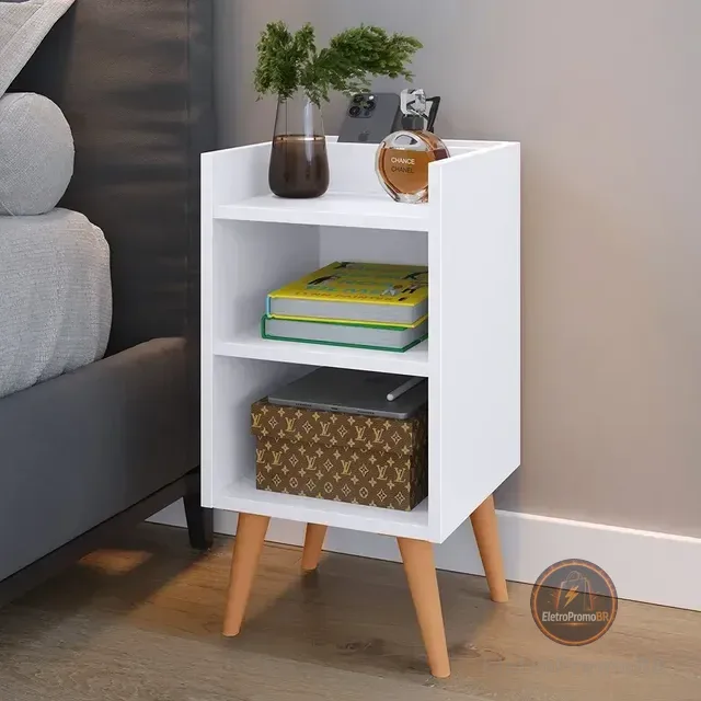 Criado Mudor P/ Cama Box Compacto C/ Prateleira Max