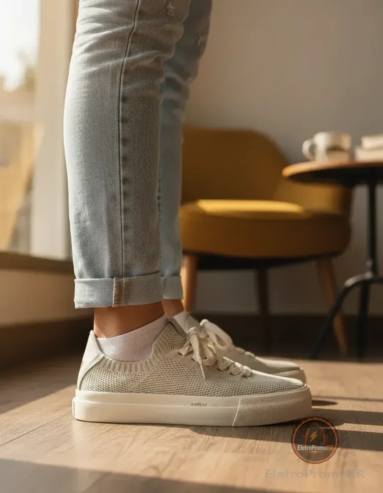 Tênis Feminino Colcci Urban Knit Original Casual Confortável Off-white Lisa 37