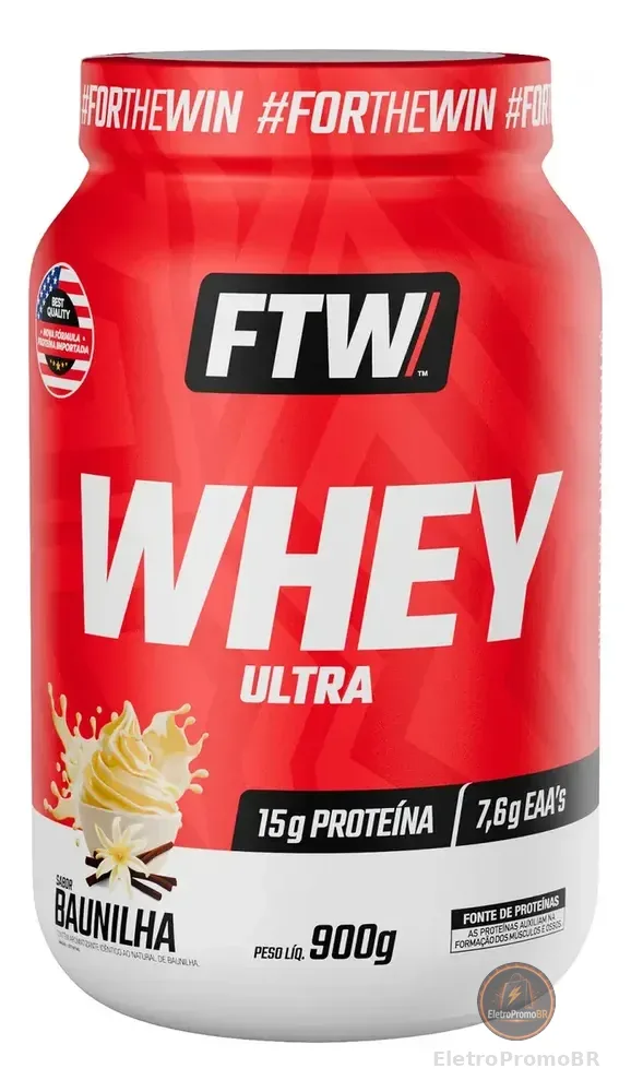 Whey Protein Ultra Pote 900g Sabor Baunilha FTW