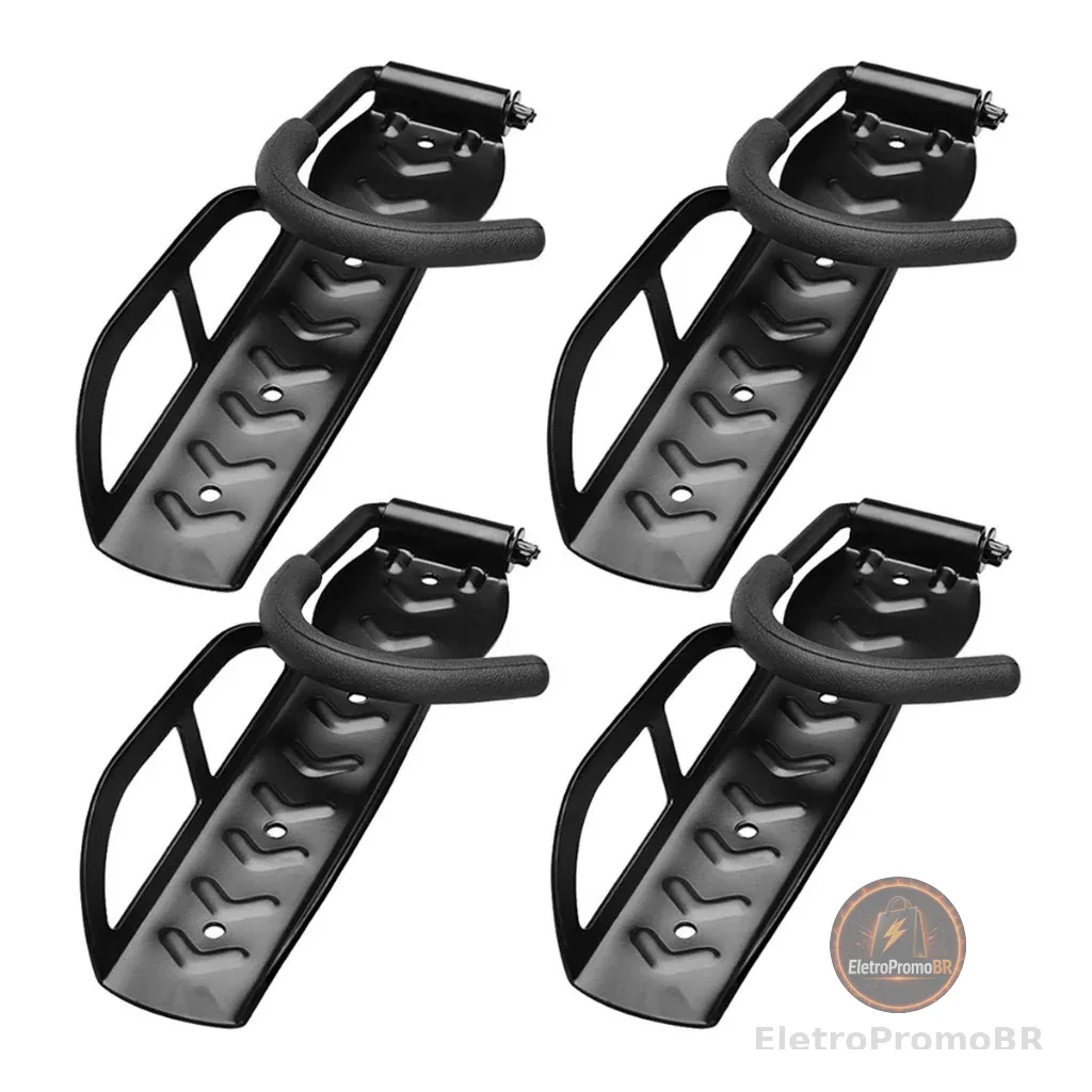 Kit 4 Gancho Pendurar Bicicleta Parede Suporte De Bike Vertical