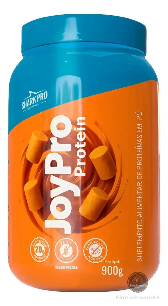Whey Protein Joypro Pote 900g Sabor Paçoca Shark Pro