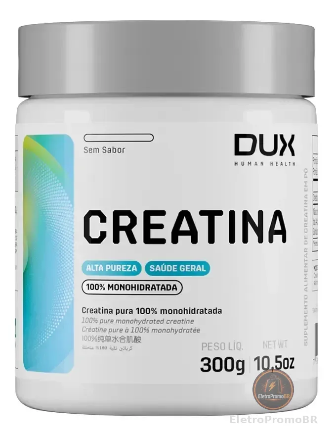 Dux Human Health Creatina 100% Monohidratada Sem Sabor 300g Sem Sabor