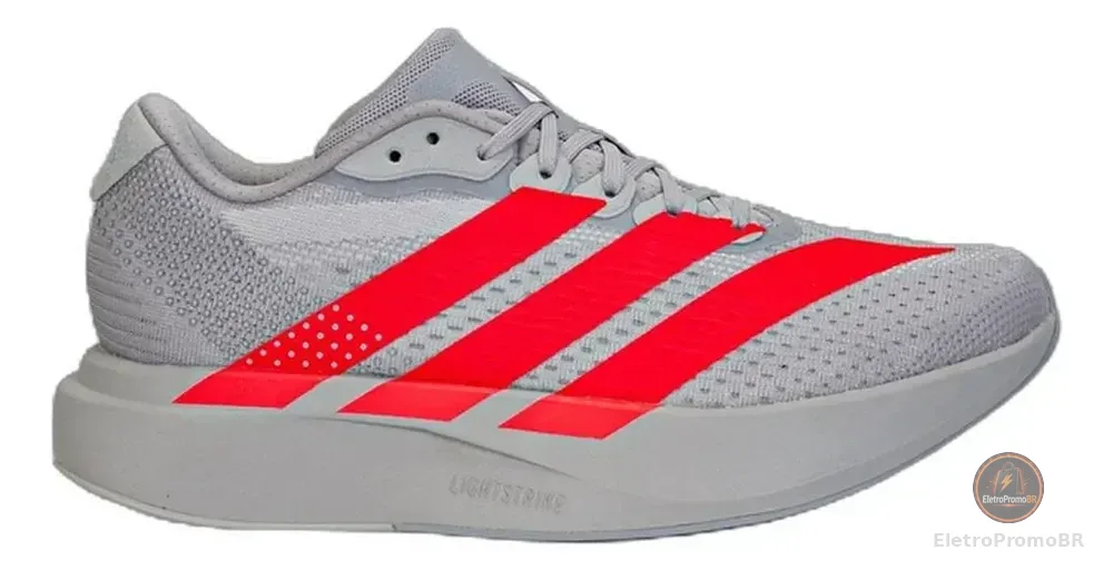 Tênis adidas Adizero Pacer Feminino Corrida Cinza Cinza/vermelho 34