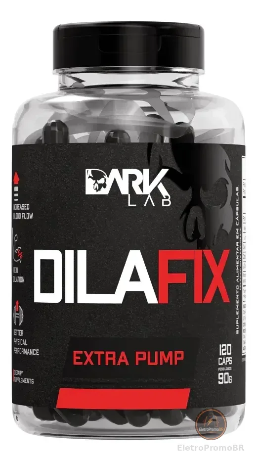 Vasodilatador Dilafix Extra Pump 120 Caps Dark Lab Sabor Sem sabor