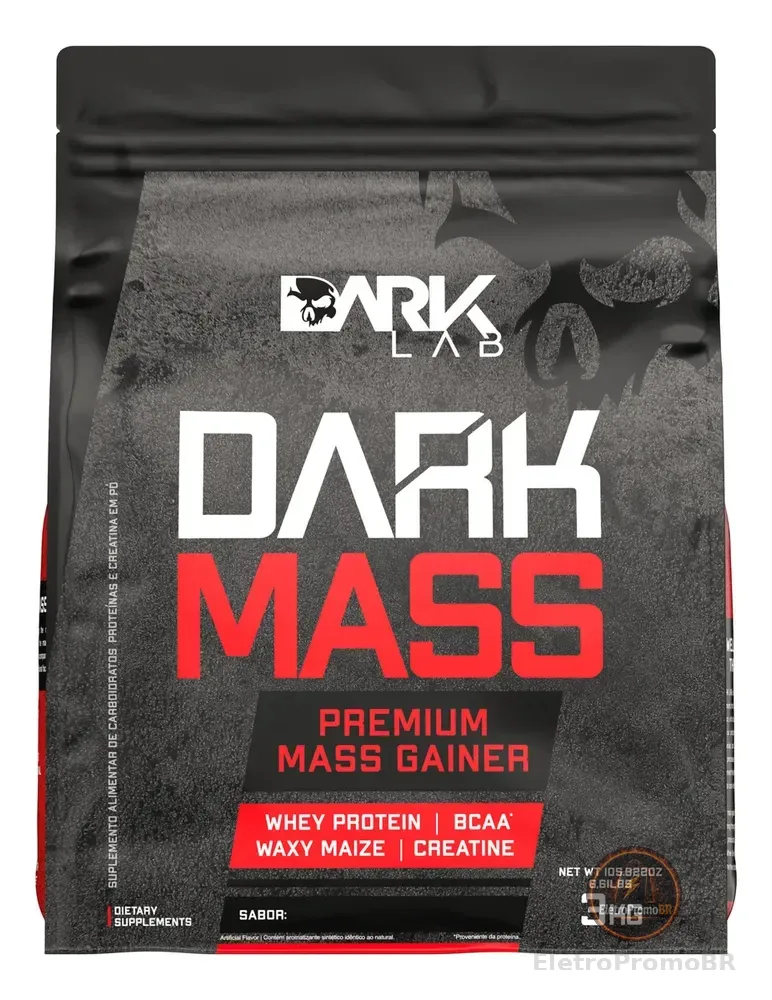 Hipercalórico Dark Mass 3kg Dark Lab Sabor Baunilha
