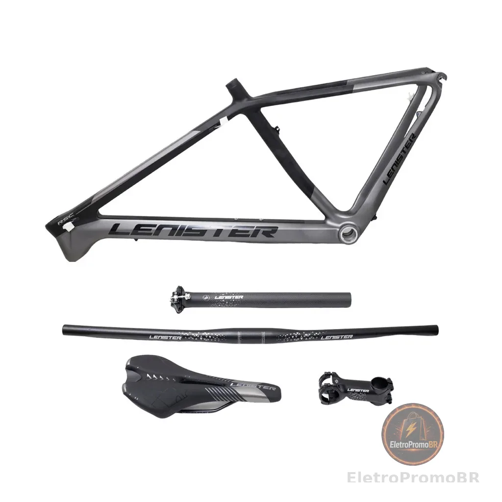 ‼️Quadro Aro 29 Carbono Lenister Bike Mtb Tapered Eixo 9mm Kit‼️