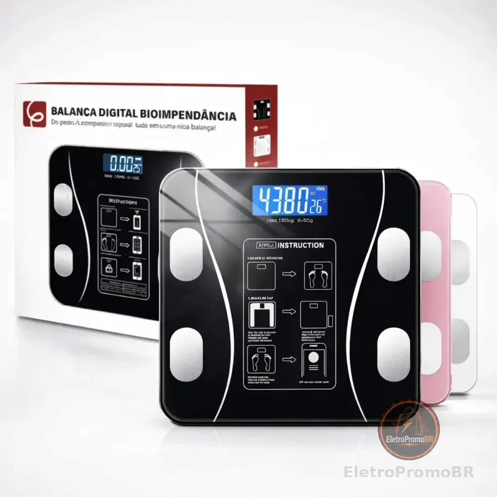 Eps-6905 Balaça Epsilon Inteligente Bluetooth Com App, Lcd, Vidro Temperado, 180kg