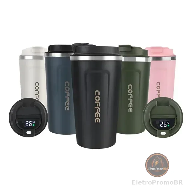 Caneca Copo Termico Coffee Inox Com Tampa Anti-vazamento