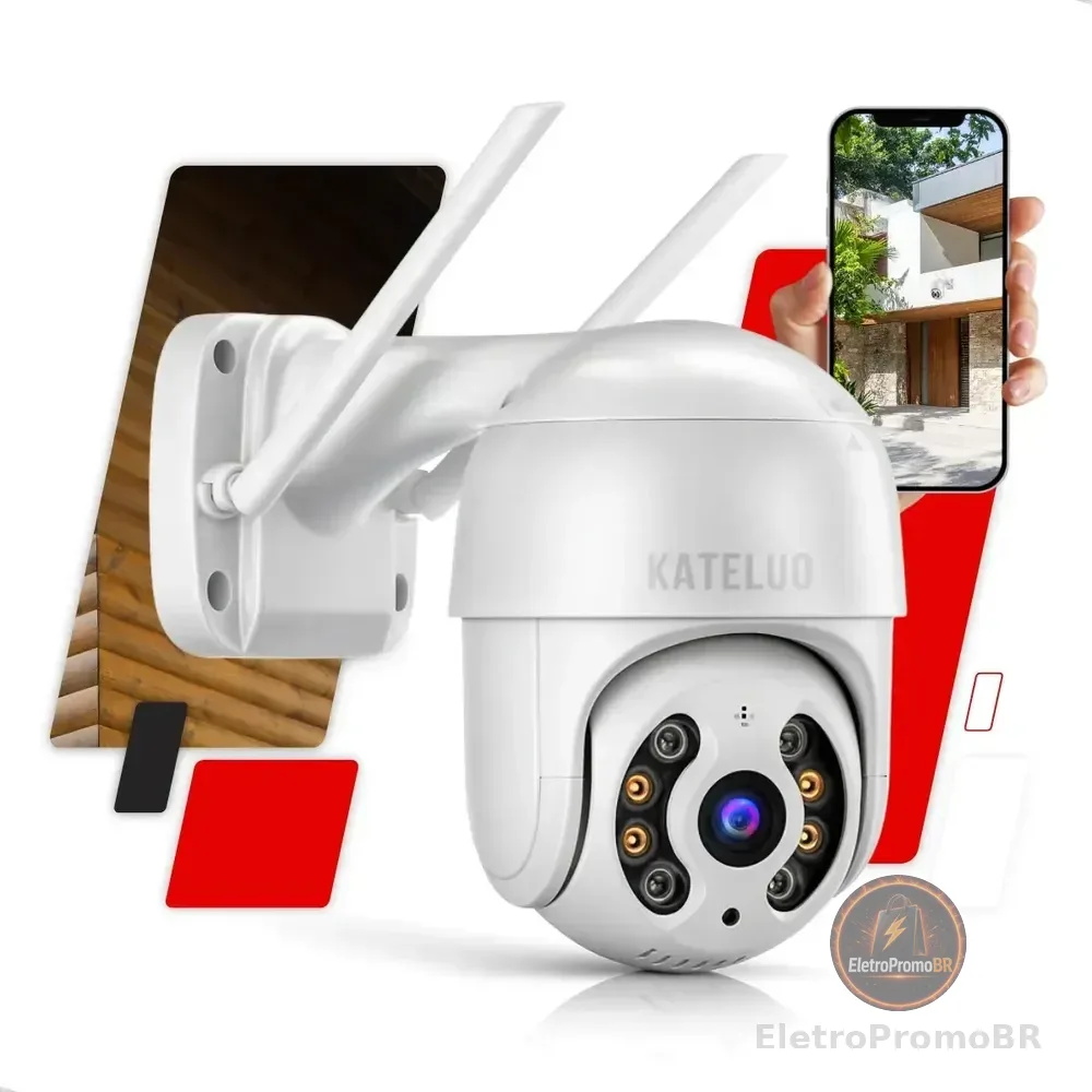 Câmera De Segurança Wifi Icsee Externa Mini Dome Full Hd Infravermelho Prova D'água Kateluo