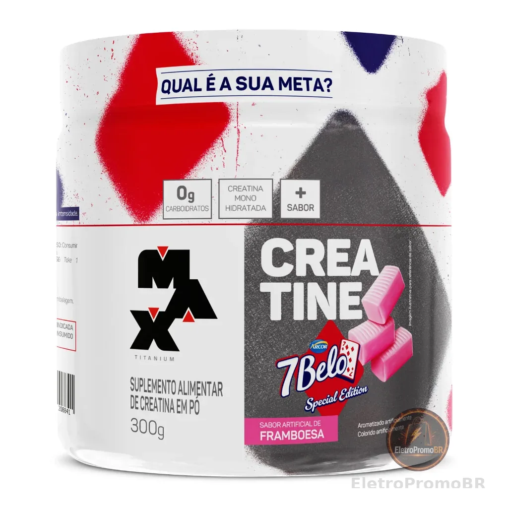 Creatina Sabor 7Belo Max Titanium 300g Creatina 7 Belo