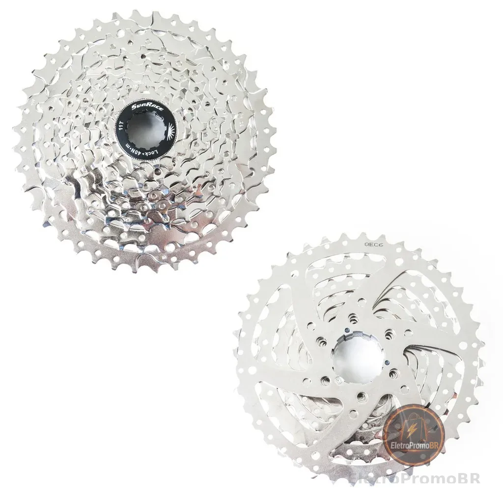 CASSETE De Bicicleta Bike K7 SUNRACE 9V 11/42 mtb M980 PRATA