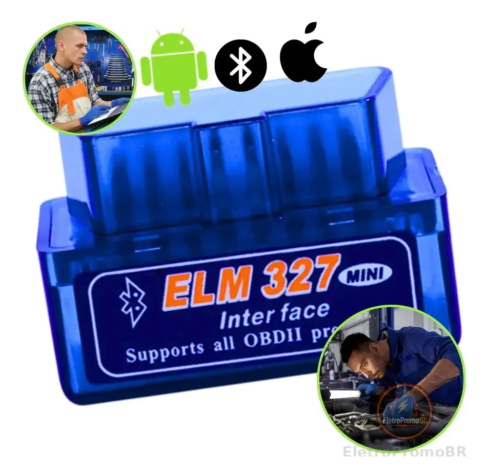 Scanner Automotivo Bluetooth Obd2 Eml 327 Android Ios Obdii