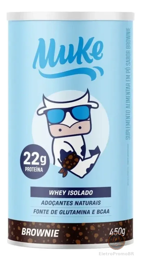 +Mu Whey Isolado Protein 450g Sabor Brownie Sem Glúten