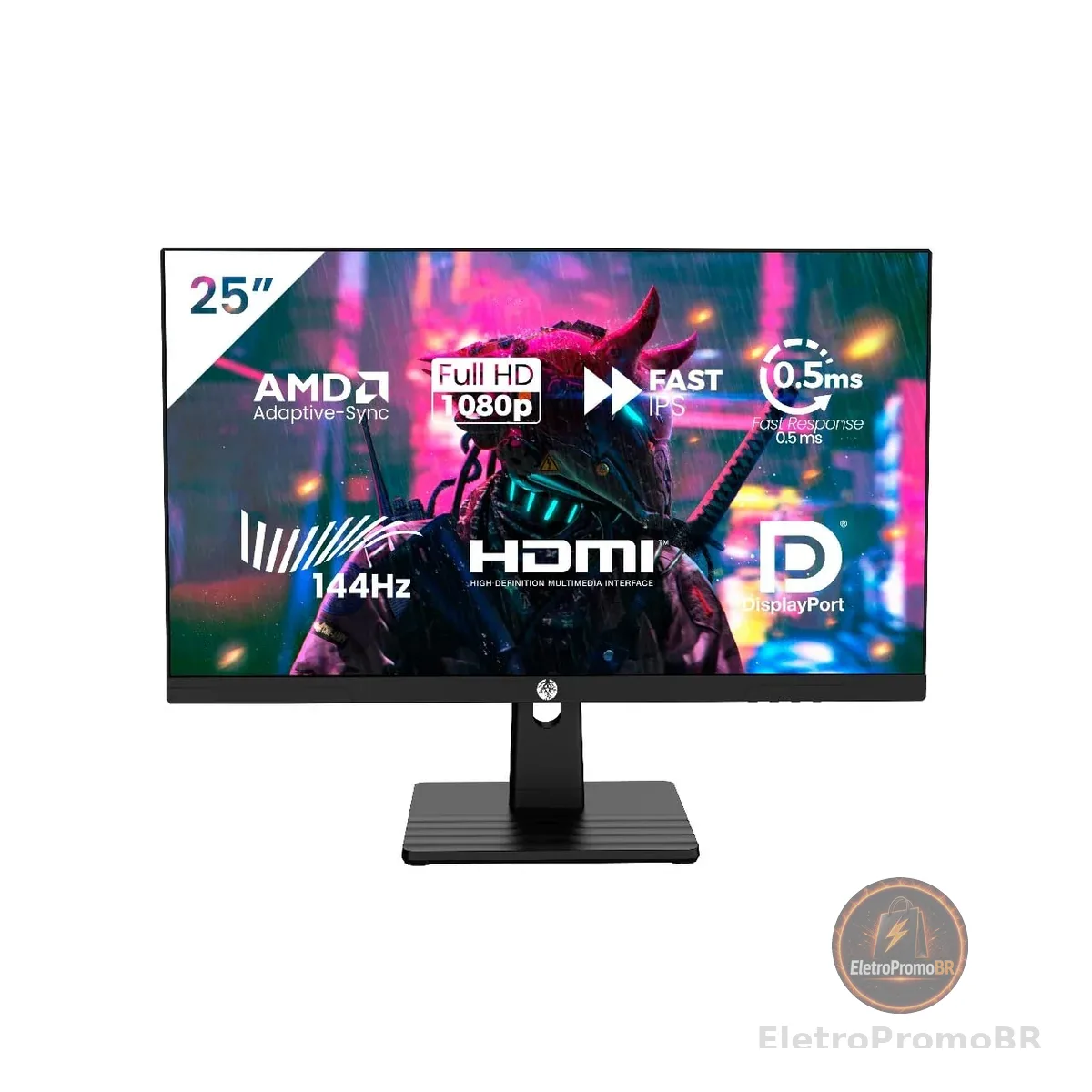 Haiz Monitor Gamer 25'' 144hz 0.5ms 1920x1080 Adaptative Sync FHD HDMI/DP IPS VESA