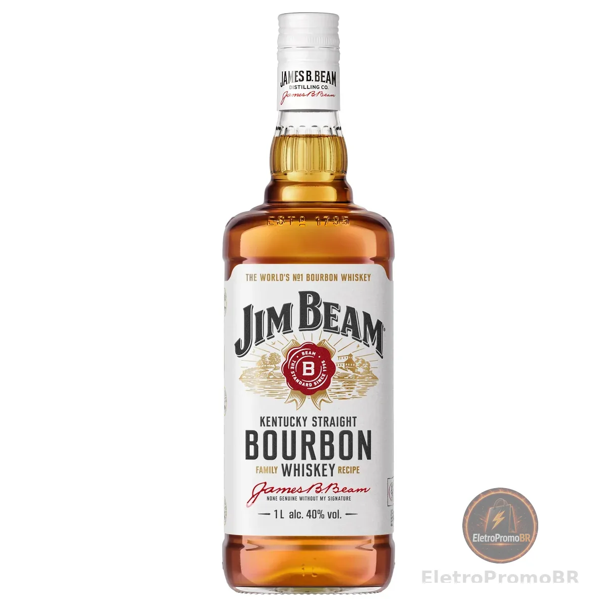 Bourbon Whiskey Jim Beam White 1L
