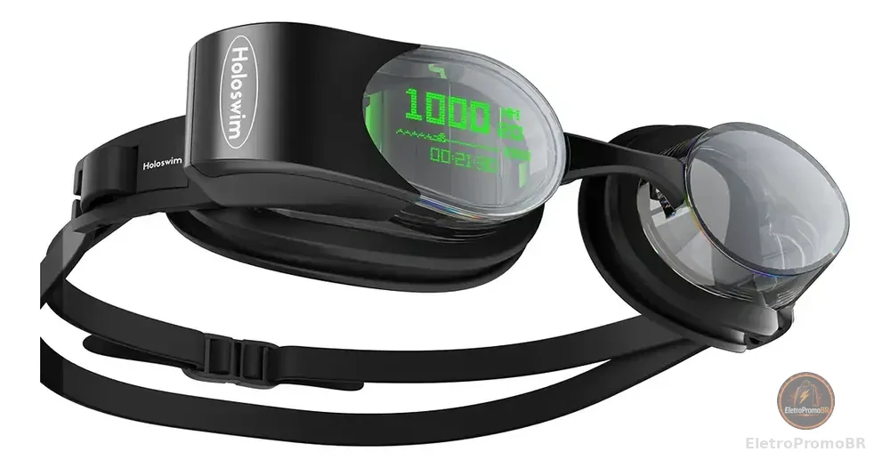 Oculos De Natação Inteligente Holoswim 2 Pro cor preto