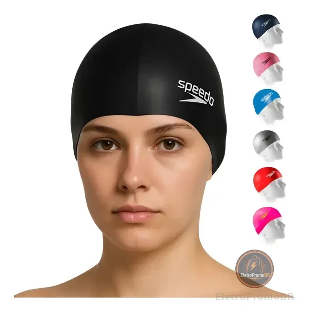 Touca De Natação Speedo Silicone Impermeável Original