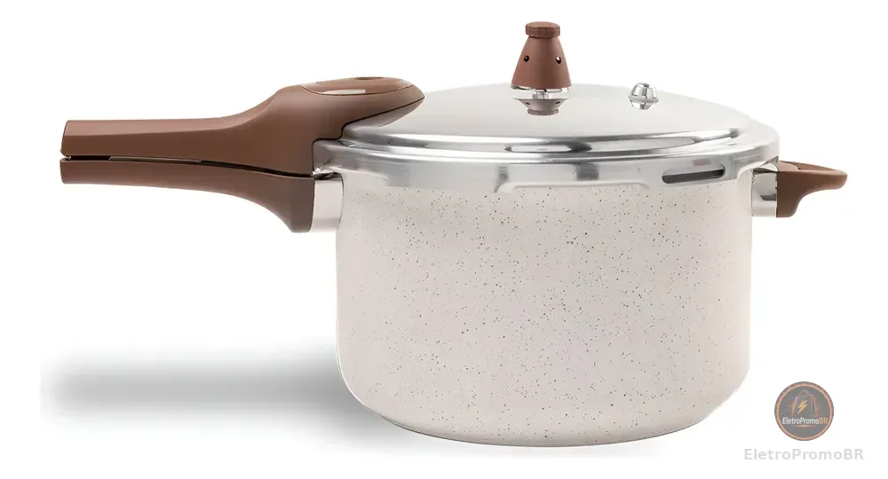 Panela Pressao Brinox 4952/103 Ceramic Pressure Indução 6,8l Vanilla