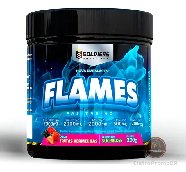 Pré Treino Flames 200g Workout Termogênico Soldiers
