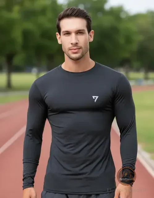 Camisa Térmica Masculina Segunda Pele Proteção Solar Uv50-