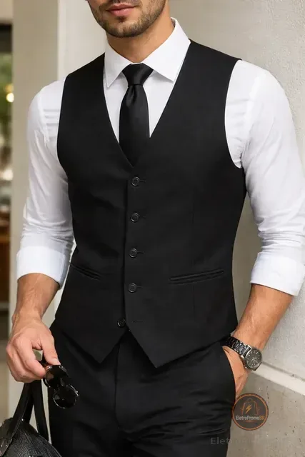 Colete Social Masculino Com Regulagem