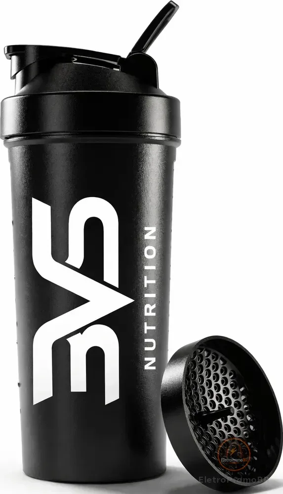 COQUETELEIRA / SHAKER Preta - Academia 600ml - 3VS Nutrition