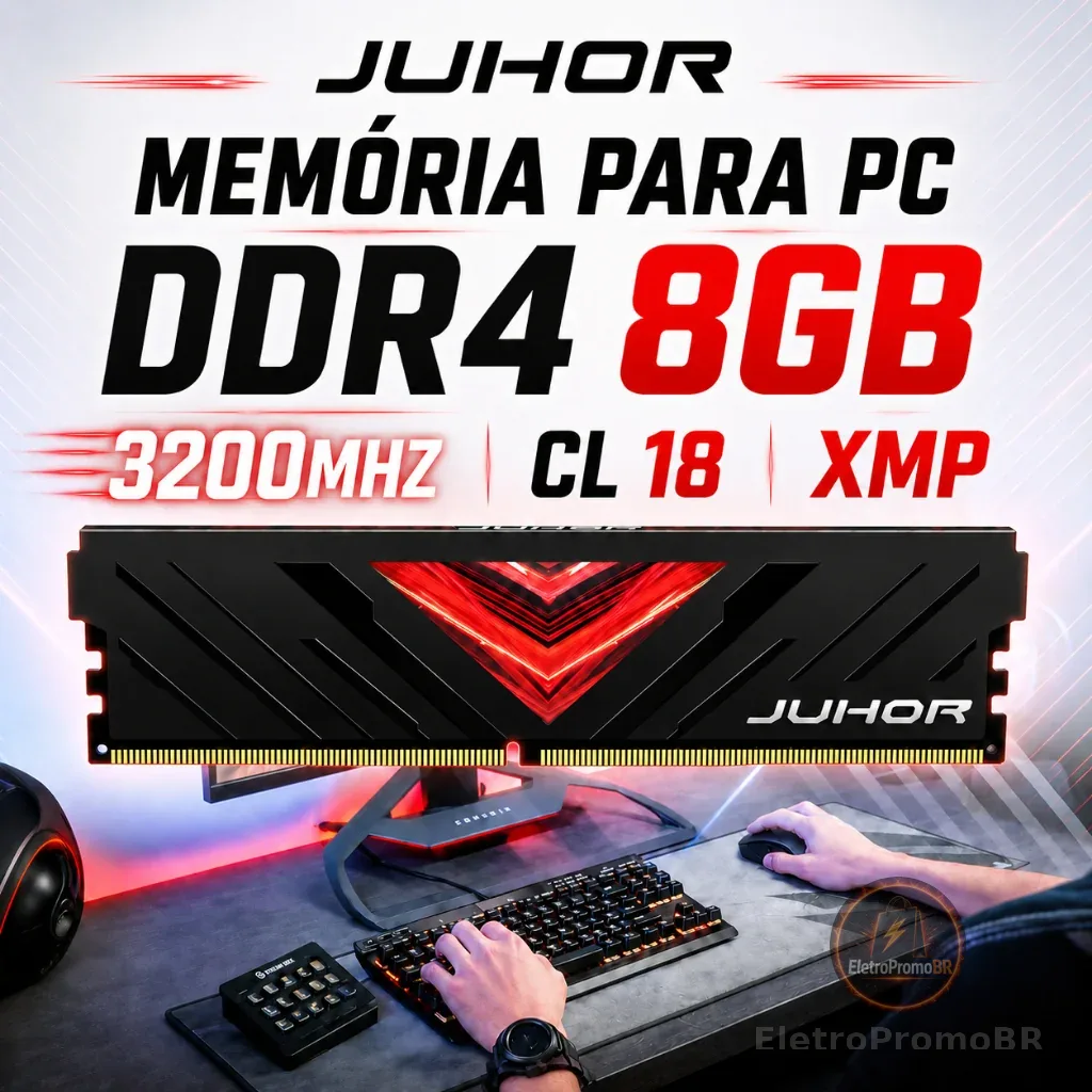 Memória Desktop Pc DDR4 8GB 16GB 3200MHZ CL 18 1.35V JUHOR