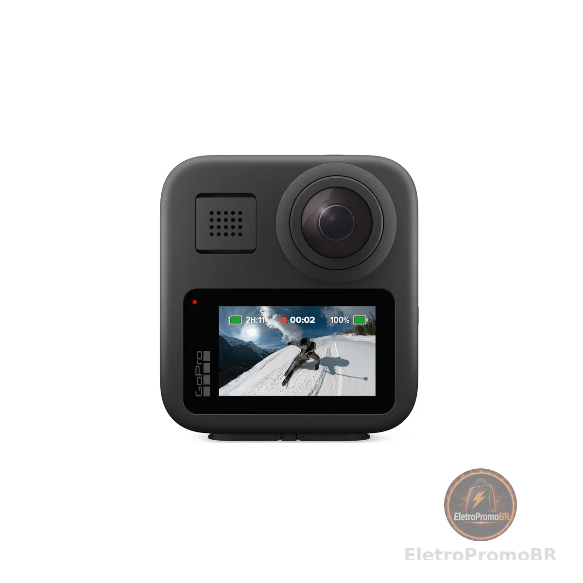 GoPro Max 360 - Câmera de Ação à Prova d'água, Vídeo 360 5.6K, Reenquadramento 4K, Foto 360, GPS, Live 1080p, Max HyperSmooth, TimeWarp, Trava de horizonte, Capturas com bastão invisível