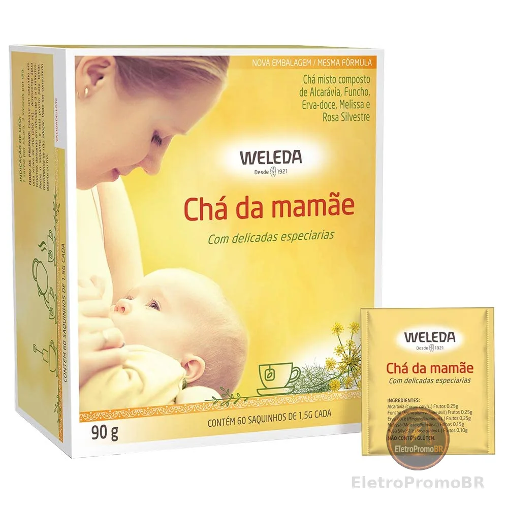 WELEDA Chá da Mamãe 60 sachês | Chá Orgânico para Gestantes e Lactantes | Apoio à Amamentação | Sem Aromas Artificiais | Apoio à Amamentação, Sem Aromas Artificiais