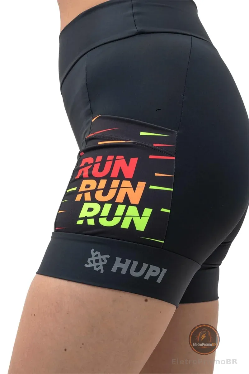 Bermuda Compressão Feminina Curta HUPI Run Run Run G