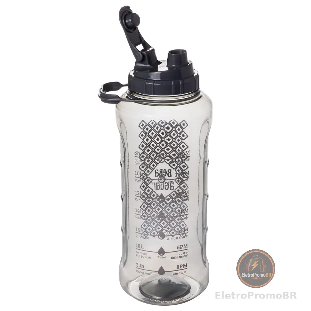 Garrafa Sport Fitness Masculina 2 L Plasútil