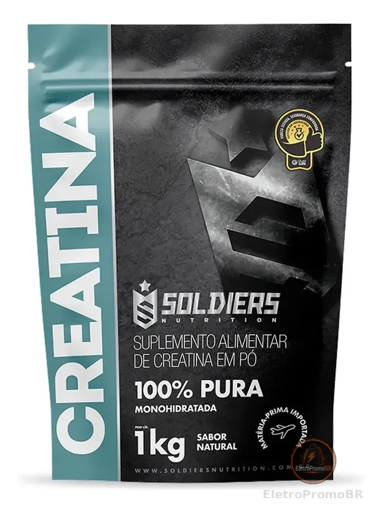 Creatina 1kg Suplemento Monohidratada em pó 100% Pura - Soldiers Nutrition