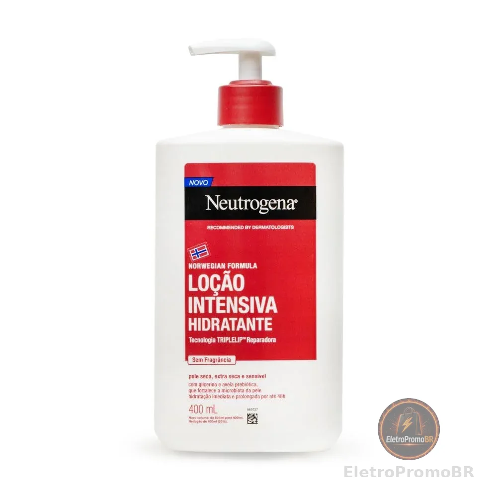 Neutrogena Hidratante Corporal Intensivo Norwegian, Sem Fragrância, 400ml