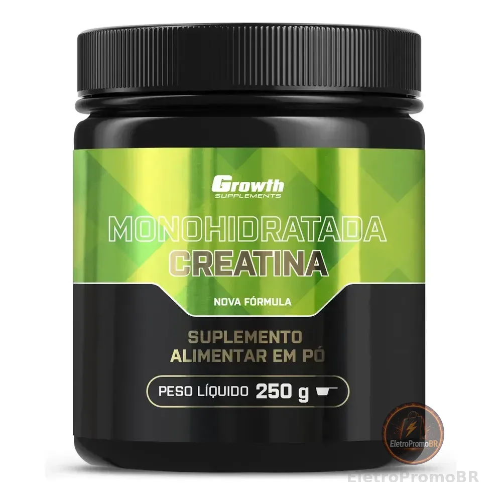 Creatina Monohidratada 250g Growth Supplements pra turbinar o treino