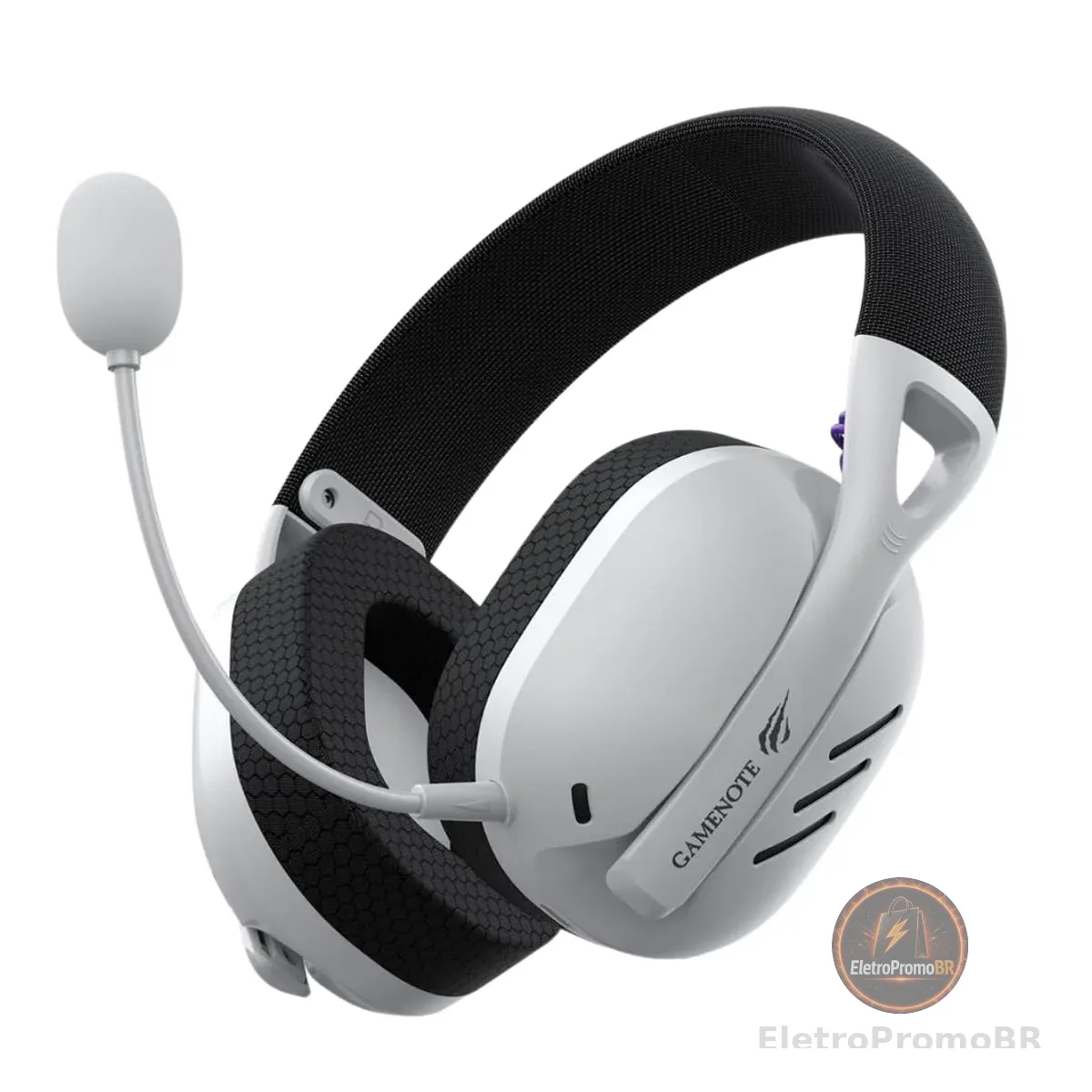 Havit Fone de Ouvido Headset Gamer Fuxi-H3 White Black, Com Fio e Sem Fio, Wireless 2,4GHz, Bluetooth, Cabo USB-C, Cabo 3,5mm. Surround, Baixa Latência, Quad-Mode