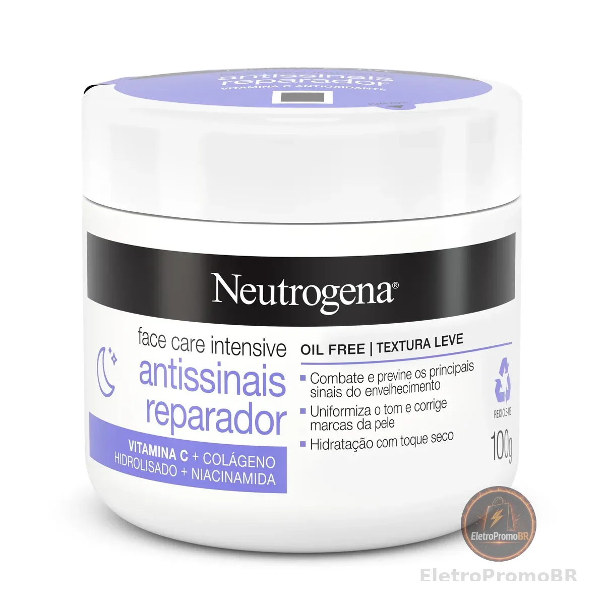 Neutrogena Hidratante Facial Antissinais Reparado Face Care Intensive, 100g