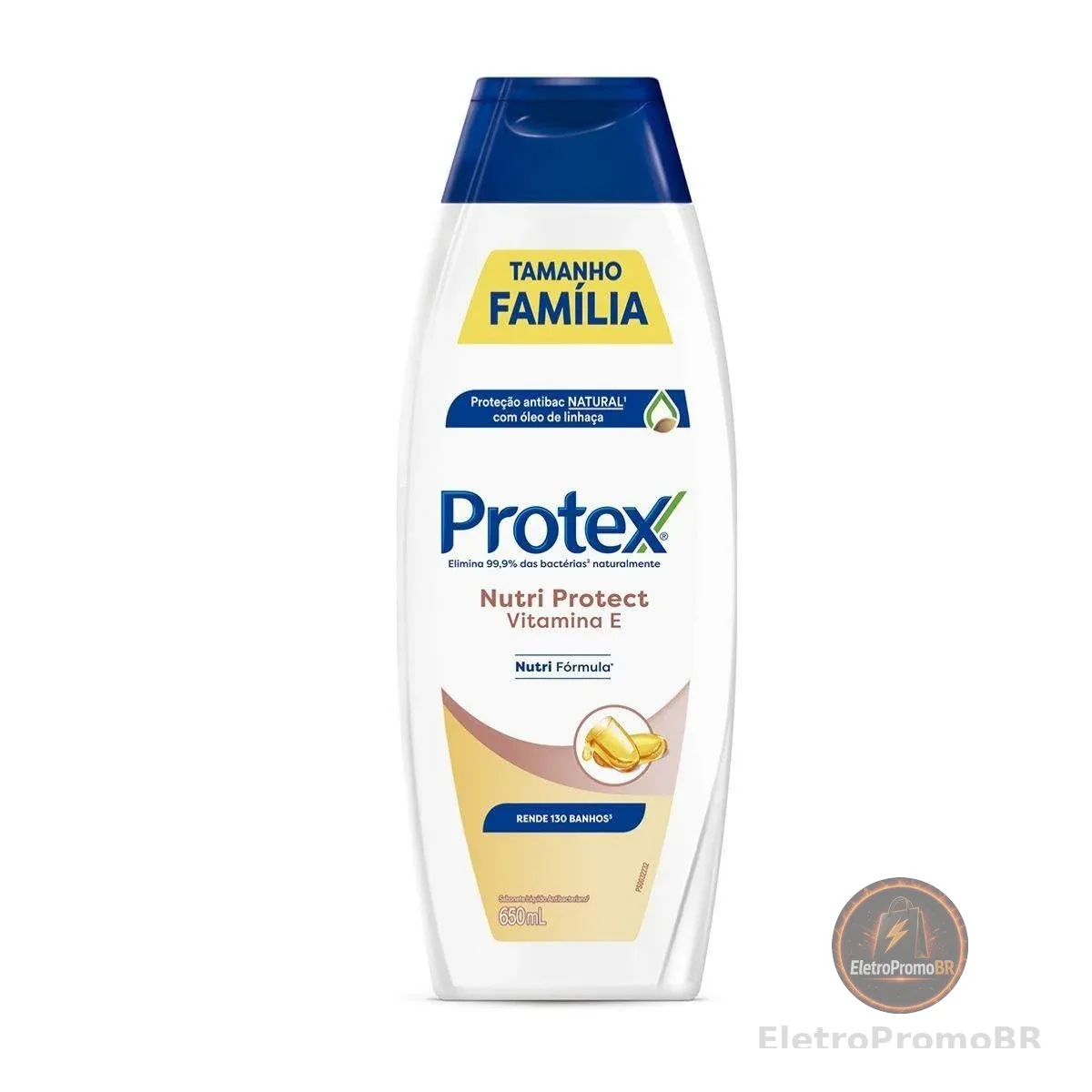 Sabonete Líquido Antibacteriano para Corpo Protex Nutri Protect Vitamina E 650ml