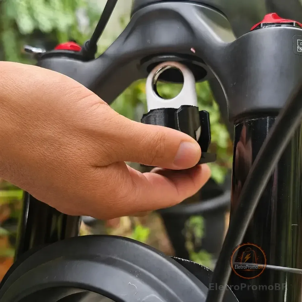 Suporte Rastreador Bicicleta Airtag Smarttag2 Suspensão Bike Preto 32-38mm